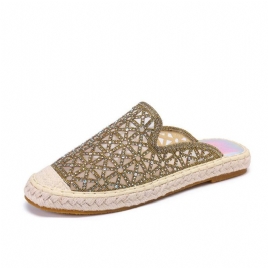 Kvinner Casual Rhinestone Komfortable Bærbare Flat Backless Sandaler