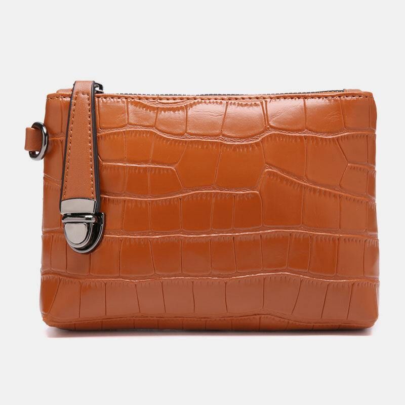 4 Stk Vintage Croc-Preget Lommebok Clutchveske Med Stor Kapasitet Håndveske Skulderveske Crossbody-Veske