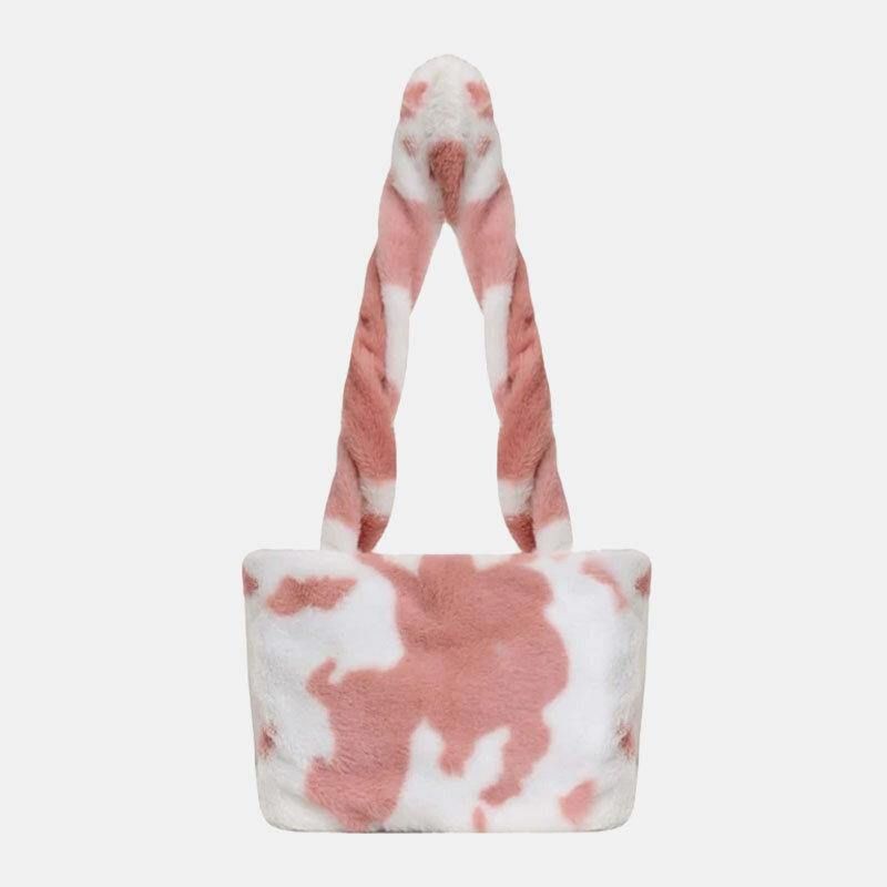 Kvinner Filt Tie-Dye Uformell Mote Myk Multi-Bære Håndveske Skulderveske Crossbody Bag