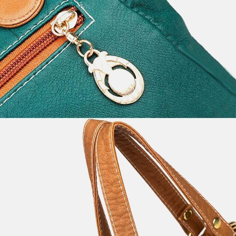 Kvinner Pu-Skinn Vanntett Hodeskalle Naglekjeder Skulderveske Handbag Crossbody Bag