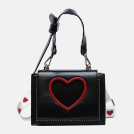 Kvinner Valentinsdag Hollow Out Love Brodert Crossbody Bag Skulderveske Håndveske