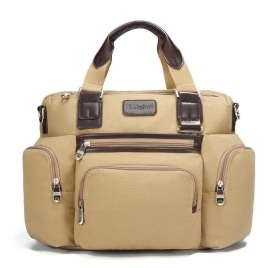 Lerret Business Casual Travel Laptop Bag Håndveske