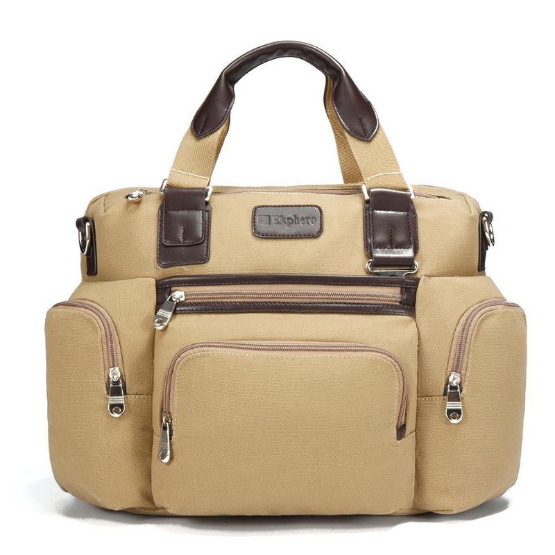 Lerret Business Casual Travel Laptop Bag Håndveske