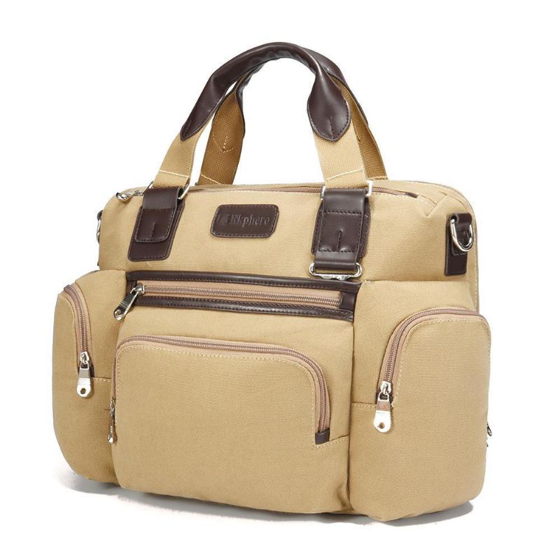 Lerret Business Casual Travel Laptop Bag Håndveske