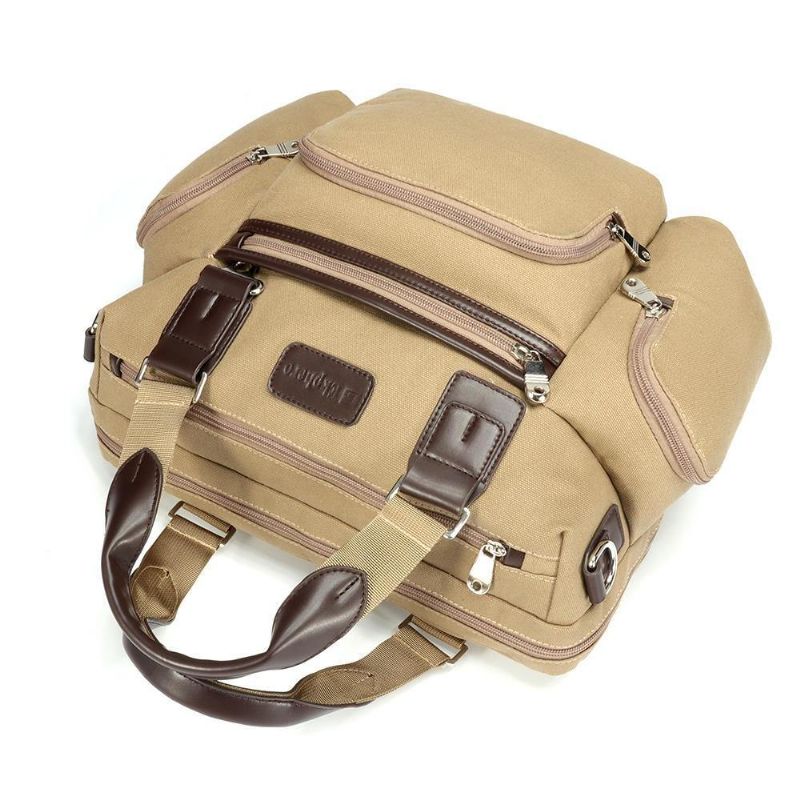 Lerret Business Casual Travel Laptop Bag Håndveske