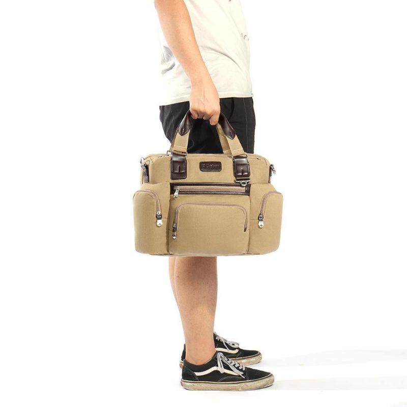 Lerret Business Casual Travel Laptop Bag Håndveske