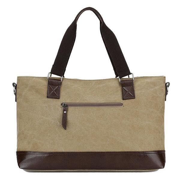 Menn Canvas Casual Skulder Sling Bag Håndveske Reiseveske