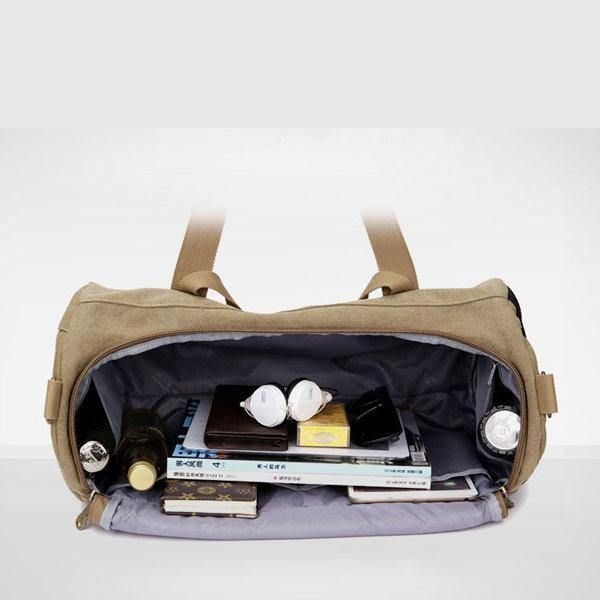 Menn Travel Duffle Bag Business Holdall Bag Outdoor Canvas Travel Bag