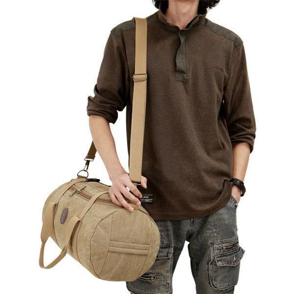 Menn Travel Duffle Bag Business Holdall Bag Outdoor Canvas Travel Bag