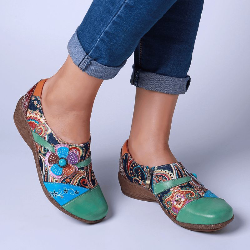 Dame Casual Floral Glidelås Pumps