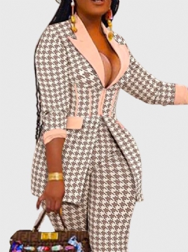 Houndstooth Regular Fit Vintage Blazer