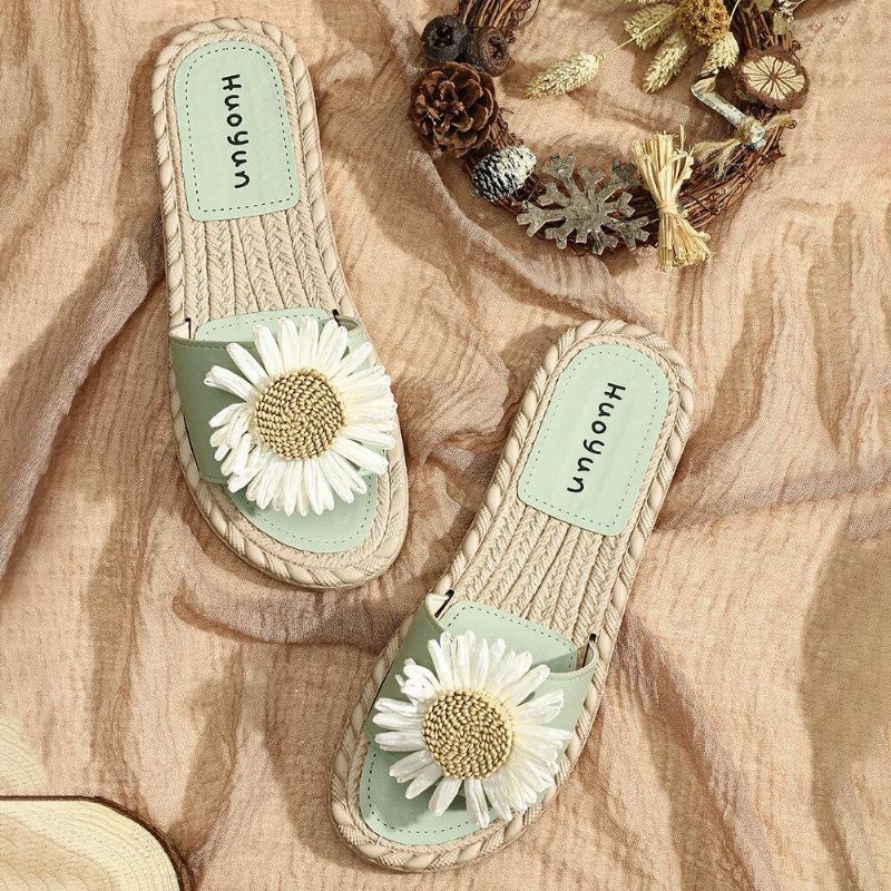 Dame Daisy Decor Wearable Comfy Beach Slides Tøfler