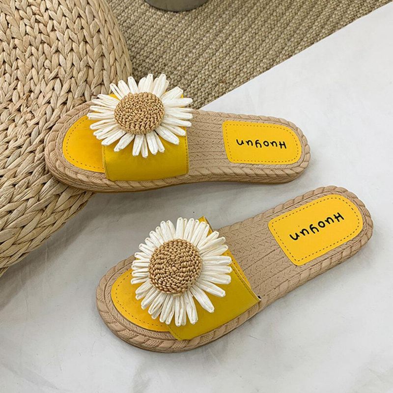 Dame Daisy Decor Wearable Comfy Beach Slides Tøfler