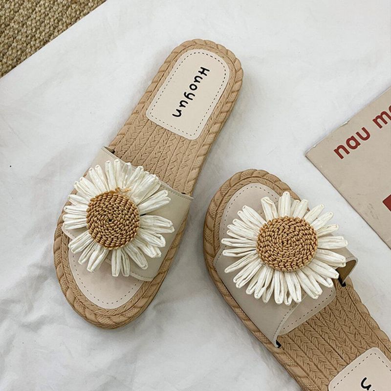 Dame Daisy Decor Wearable Comfy Beach Slides Tøfler