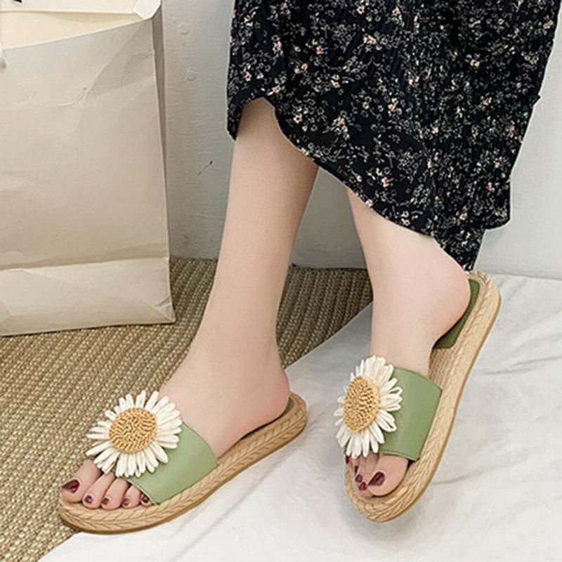 Dame Daisy Decor Wearable Comfy Beach Slides Tøfler