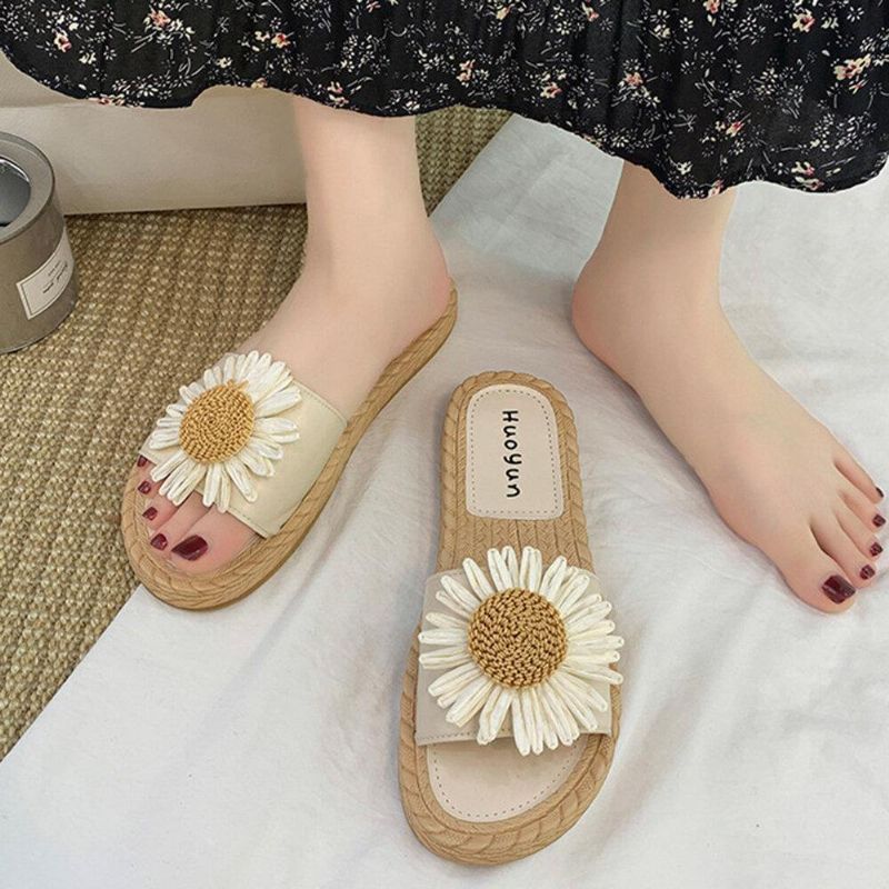 Dame Daisy Decor Wearable Comfy Beach Slides Tøfler