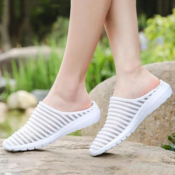 Kvinner Mesh Pustende Casual Hollow Out Sommer Slippersandaler