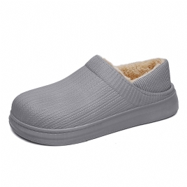 Menn Comfy Wide Fit Rund Tå Varme Easy Slip-On Hjemmetøfler