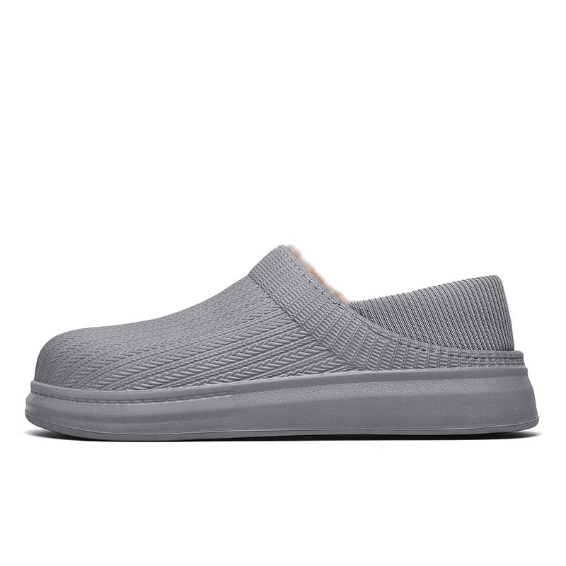 Menn Comfy Wide Fit Rund Tå Varme Easy Slip-On Hjemmetøfler