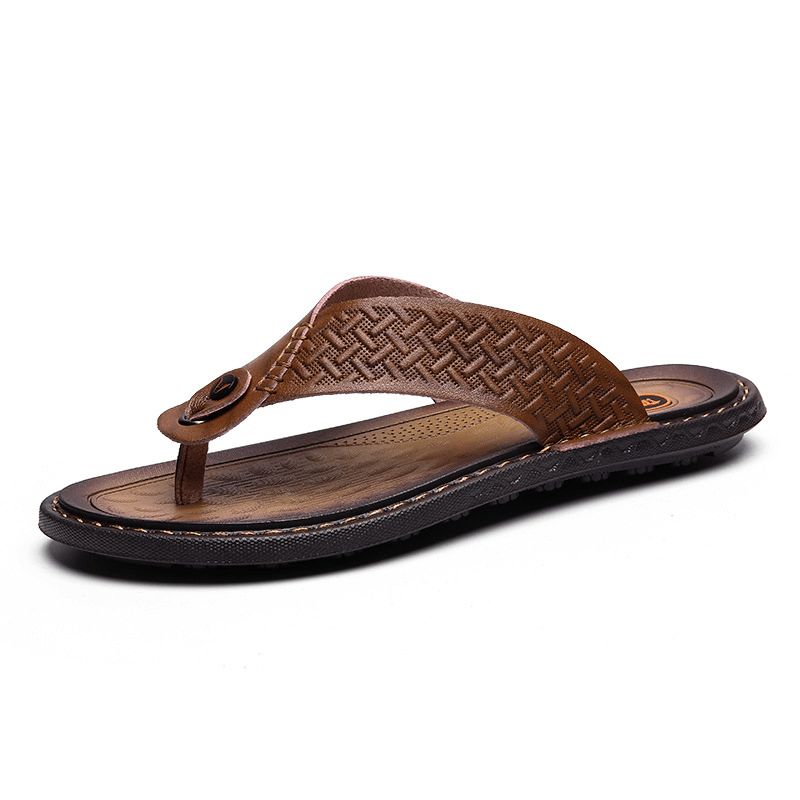 Menn Flip Flop Retro Uformelle Myke Hjemmetøfler