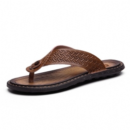 Menn Flip Flop Retro Uformelle Myke Hjemmetøfler