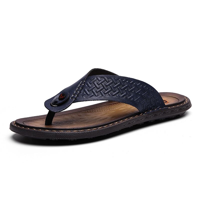 Menn Flip Flop Retro Uformelle Myke Hjemmetøfler