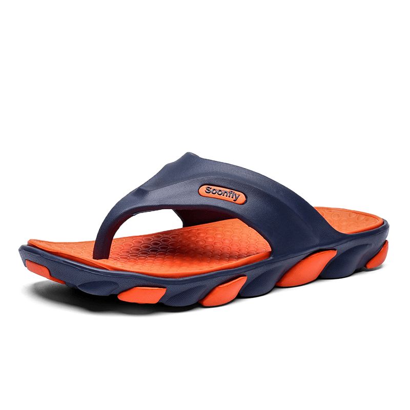 Menn Pustende Myk Bunn Sklisikker Comfy Beach Flip Flops Casual Tøfler