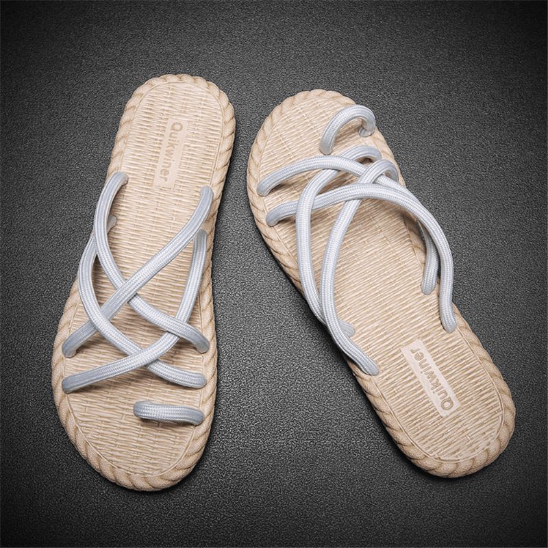 Menn Pustende Myk Bunn Sklisikker Comfy Clip Toe Beach Casual Tøfler