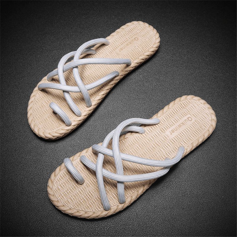 Menn Pustende Myk Bunn Sklisikker Comfy Clip Toe Beach Casual Tøfler