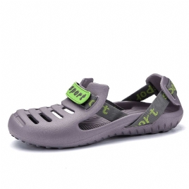 Menn Pustende Non Slip Hollow Out Vanntett Lukket Tå Casual Beach Slippers