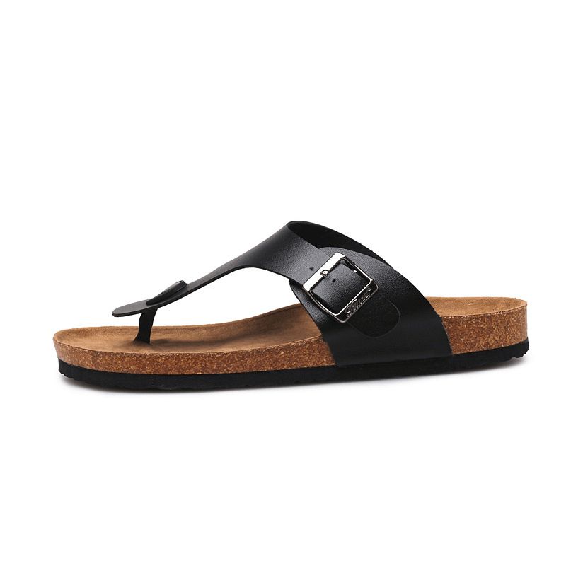 Menn Pustende Sklisikker Korkbunn Beach Flip Flops Casual Tøfler