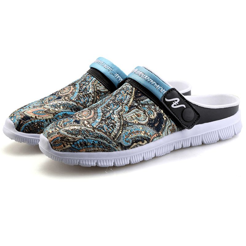 Menn Slipper Sko Pustende Flower Beach Outdoor Sandaler