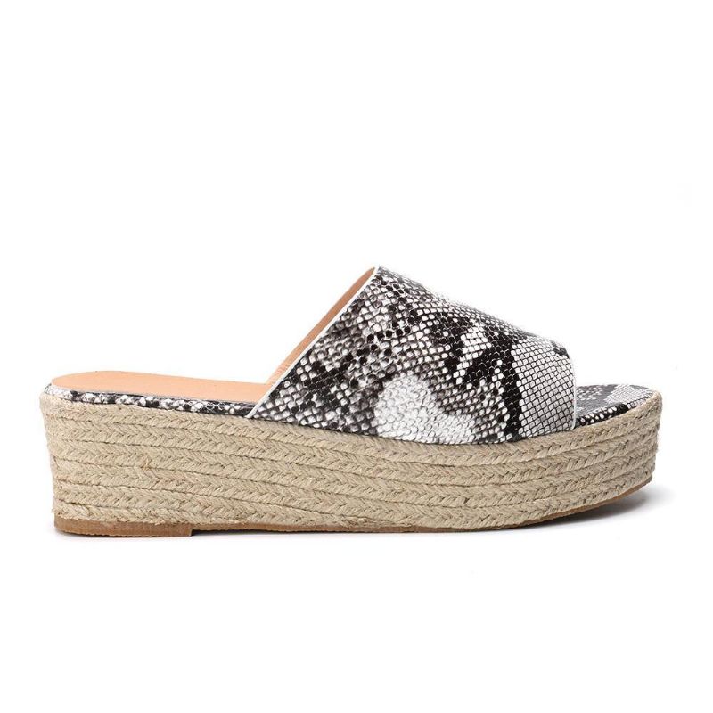 Serpentine Myk Komfortabel Rund Toe Wedge Comfy Tøfler