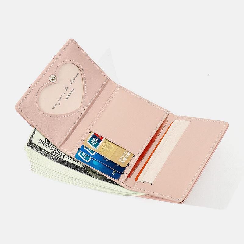 Kvinner 7 Kortspor Trifold Fruit Printed Wallet