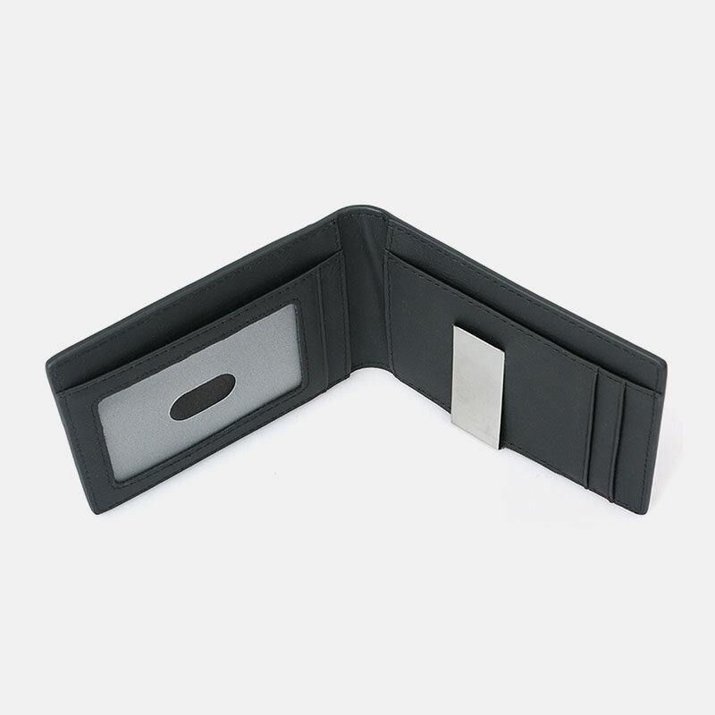 Menn Multifunction Business Rfid Carbon Fiber Us Dollar Clip Card Trade Short Multi-Card Slots Lommebok