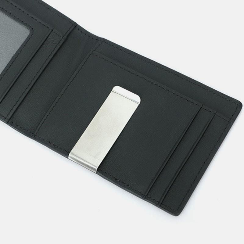 Menn Multifunction Business Rfid Carbon Fiber Us Dollar Clip Card Trade Short Multi-Card Slots Lommebok