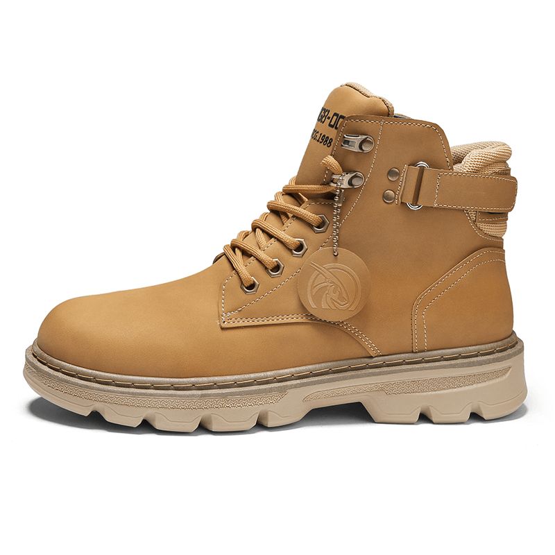 Menn Classic Comfy Rund Tå Non Sip Outdoor Tooling Boots