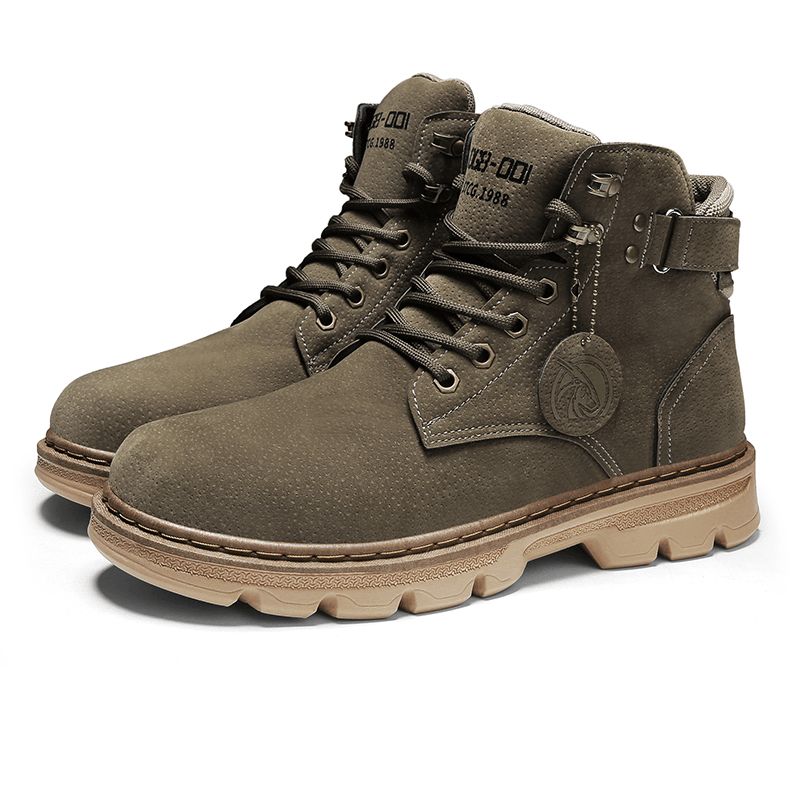 Menn Classic Comfy Rund Tå Non Sip Outdoor Tooling Boots