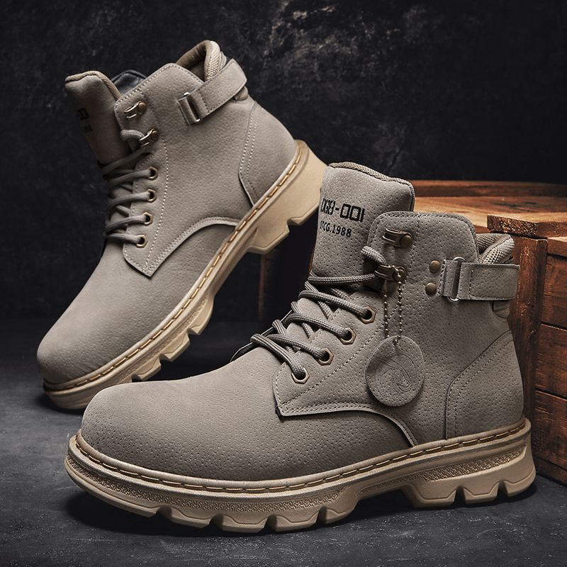 Menn Classic Comfy Rund Tå Non Sip Outdoor Tooling Boots