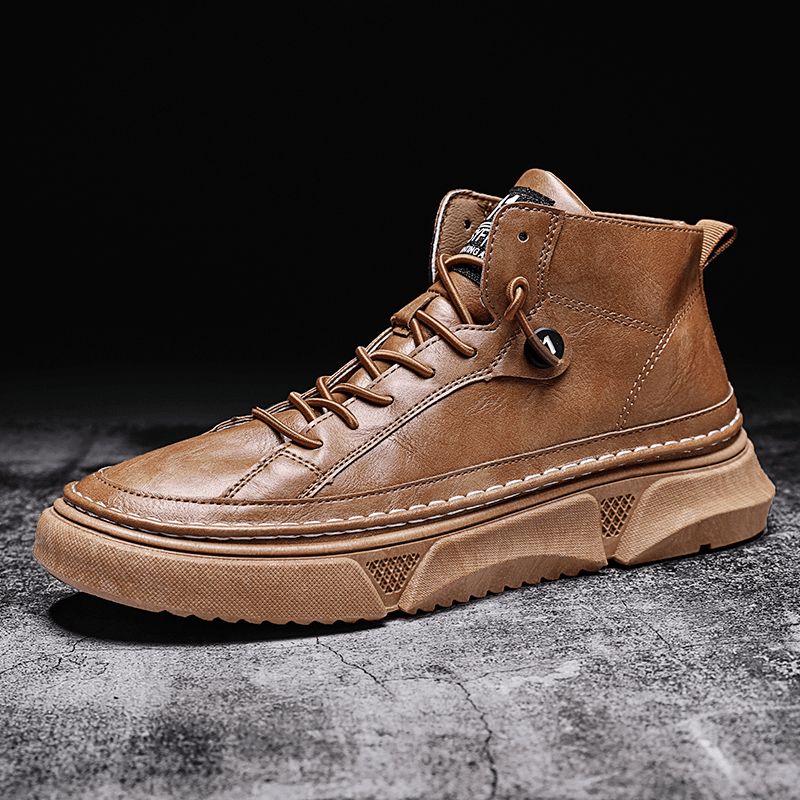 Menn Microfiber Leather Waterproof High Top Sports Tooling Boots