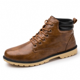 Menn Retro Outdoor Comfy Sklisikre Casual Tooling Boots