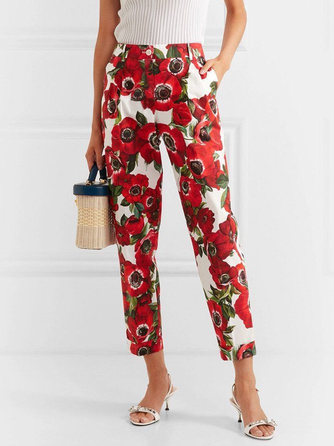 Floral Lady Regular Fit-Bukser