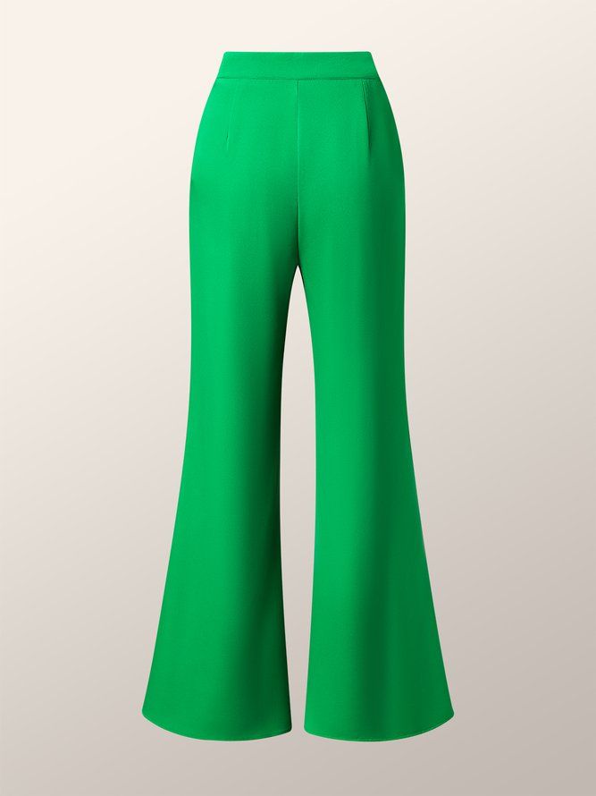 Grønn Daily Long Urban Plain Fashion Pants