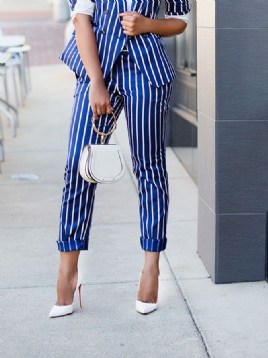 Høstpendling H-Line Stripete Regular Fit Fashion Regular Fit Bukser