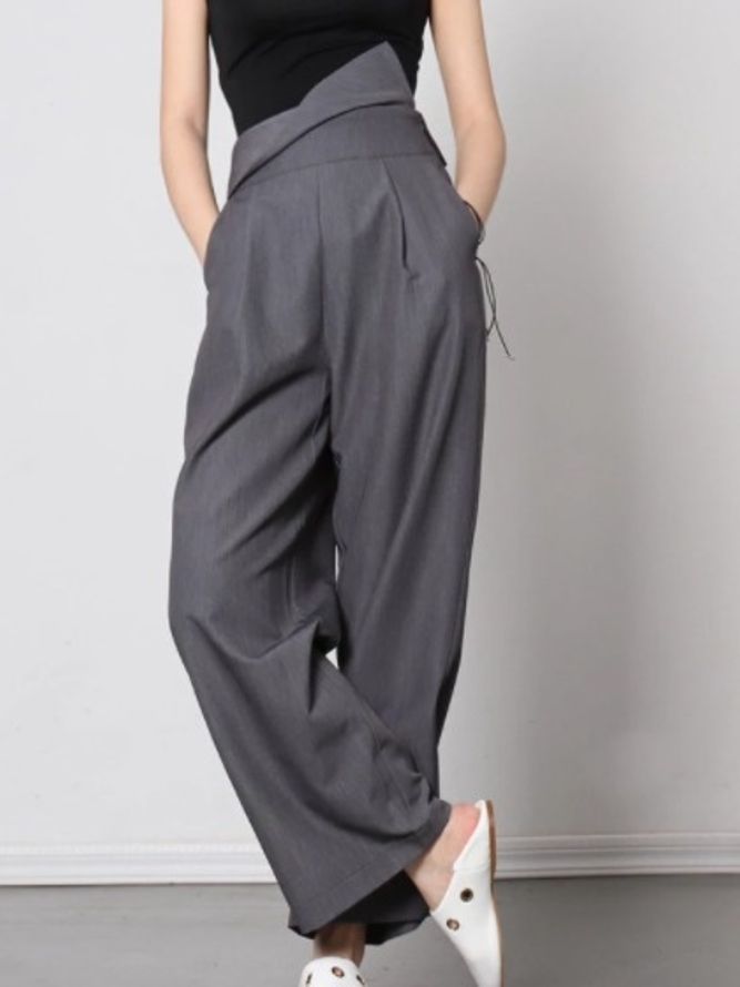 Work Casual Asymmetrisk A-Line All Season Daily Pants