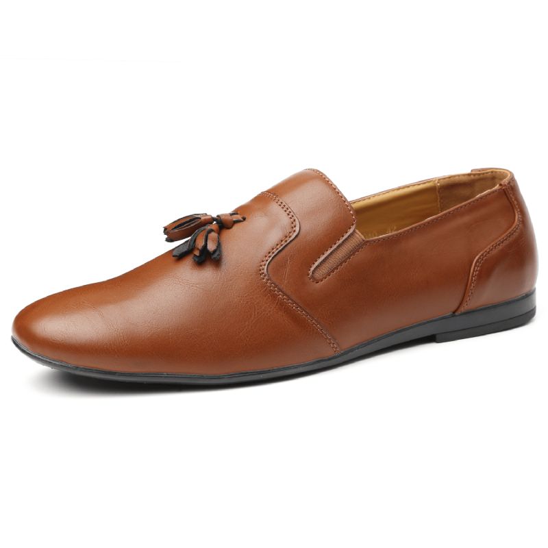 Menico Menn Sklisikre Dusk Dekor Slip On Casual Leather Oxfords