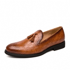 Menn Brogue Dusk Dekor Mikrofiber Skinn Slip On Party Formelle Sko