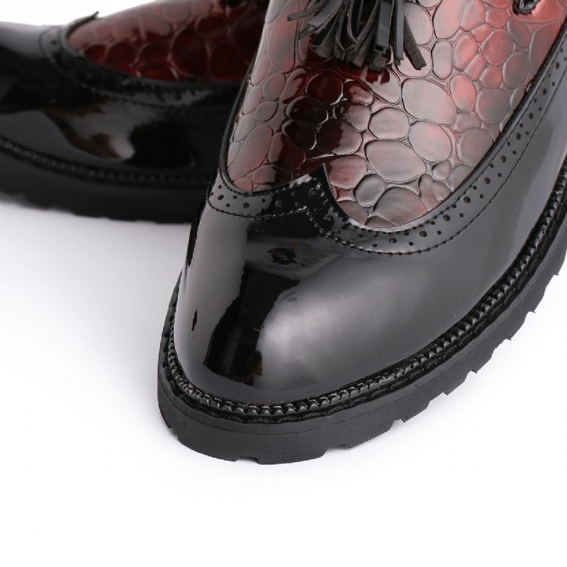 Menn Genuine Leather Spicing Brogue Business Formal Oxfords