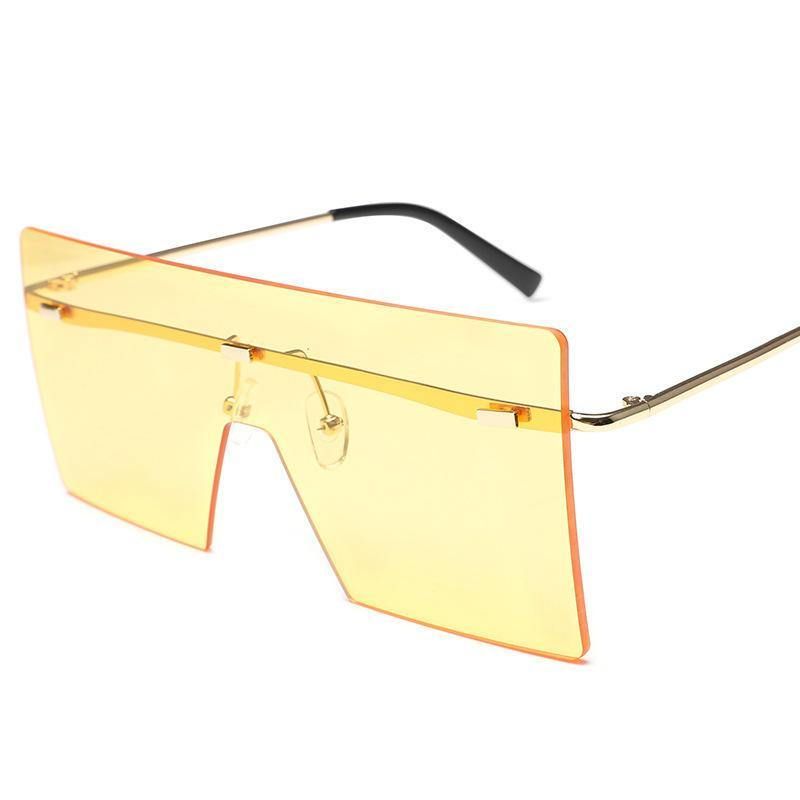 Firkantede Briller Solbriller Med Solid Fargegradient