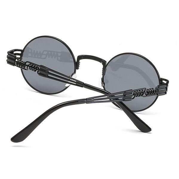 Klassiske Gotiske Runde Steampunk-Solbriller For Kvinner